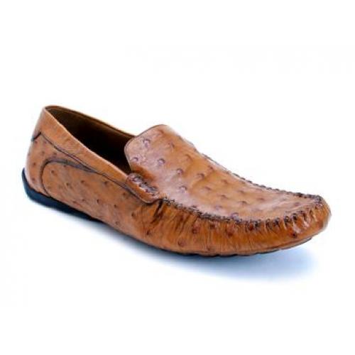 Mezlan "Jammy" 6879S Chestnut Genuine All-Over Ostrich Shoes